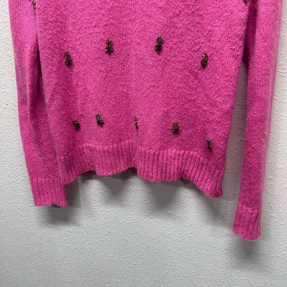 Lily Pulitzer Pink Stilla Sweater Floral Rhinestones Long Sleeve Size XS - Picture 4 of 16